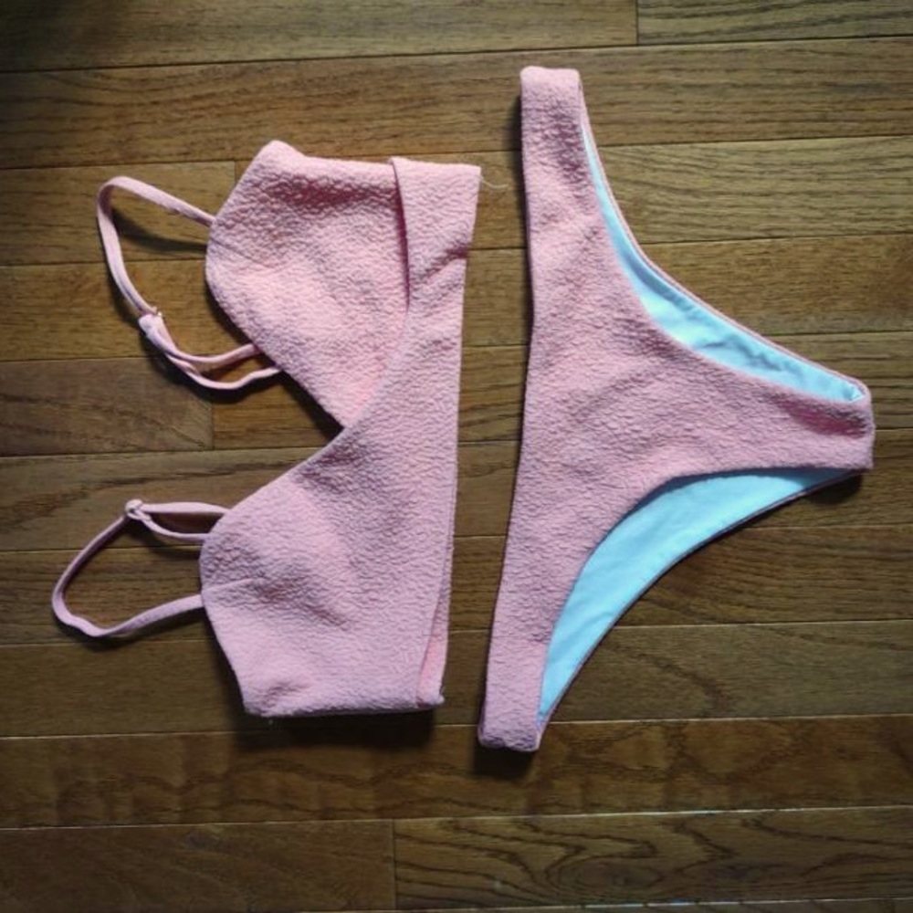 Beach Riot - Pink Swim Top - Medium